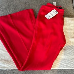 Zara red flare pants NWT